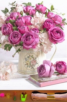 Cross -Stitch Blowers Bouquet Mulina Print 30x40