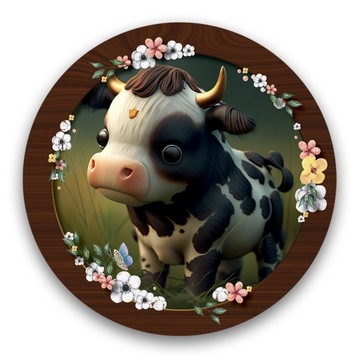 Puzzle drewniane Krówka | Cow | 40 elementów | XL