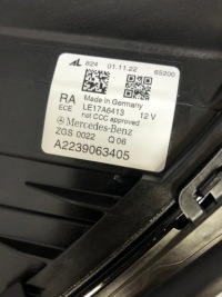 фото thumb №16, Mercedes s klasa w223 lifting комплект лампа a2139063305/3405 naprawiane