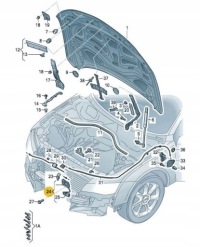 фото thumb №14, Замок капота з перемикачем audi 4g0823509d aso