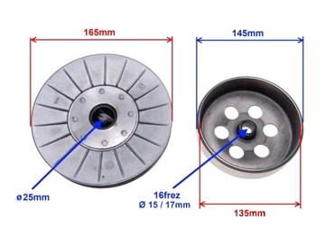 Комплект сцепления Bell Jaws Drive Atv Quad Linhai Keeway Gtx Benyco 260 300
