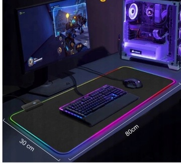 Коврик для игровой мыши со светодиодной подсветкой RGB, БОЛЬШОЙ XXL