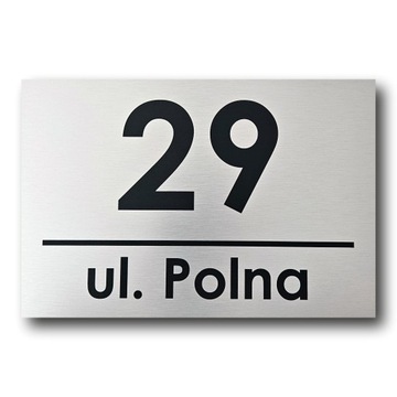 АДРЕСНАЯ ТАБЛИЧКА С НОМЕРОМ ДОМА ПРОЧНАЯ И ЭЛЕГАНТНАЯ 30Х20см DIBOND UV PRINT