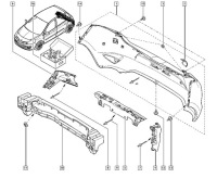 Clio 3 3 hb рестайлинг  fabrycznie новый бампер задний задний 4 pdc 3d 5d оригинал Недорого, фото thumb