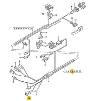 фото thumb №7, Новая оригинал штекер 3 контакты audi vw seat skoda 88-10 оригинальный номер 191972713