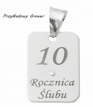 Łańcuszek Srebrny Męski Diamentowany Pełny 925 z Medalikiem Grawer Gratis