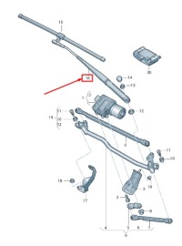 фото thumb №5, Skoda rapid nh передня частина правий двірник arm lhd 5jb955410