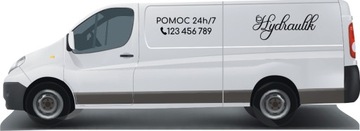 Naklejka NAPIS NA ZAMÓWIENIE na auto busa tir szybę przednią tylnią *140cm