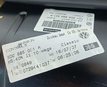 фото thumb №13, Сидіння сидіння сидіння комплект vw phaeton 3d 02-10 3.0 tdi v6 3d0885032