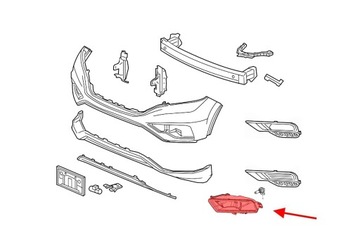 фото thumb №7, Honda cr-v iv 2015-2018 лампа протитуманна передня ліва 33951t1wa11