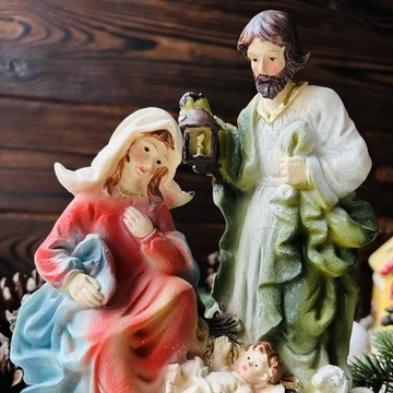 Bożonarodzeniowa Figurka Święta Rodzina Szopka, Stajenka Pod Choinkę