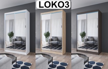 Шкаф-купе 120 см зеркало Lacobel Patterns Colors