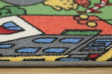 DYWAN DLA DZIECKA MIASTO DROGA ULICZKI ULICE PLAC BUDOWY O-RALLY 100x150 cm