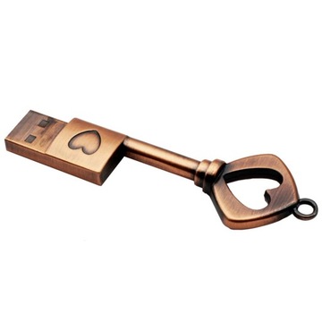 PENDRIVE 64GB KLUCZ SERCE SERDUSZKO METAL DYSK BRELOK PREZENT 64GB