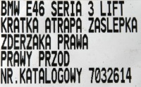 фото thumb №6, Решітка бампера правий перед bmw 3 e46 98-01 7032614