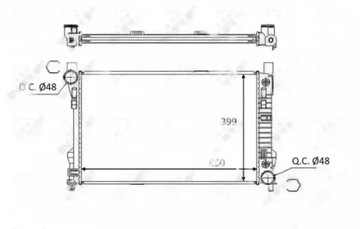 фото thumb №1, Радиаторов воды 58390 nrf mercedes clk c209
