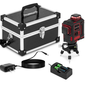 Poziomica laserowa 360 laser krzyżowy 25m tripod