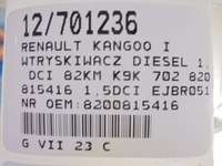 фото thumb №8, Renault kangoo i форсунка 8200815416 1,5dci ejbr05102d h8200421897