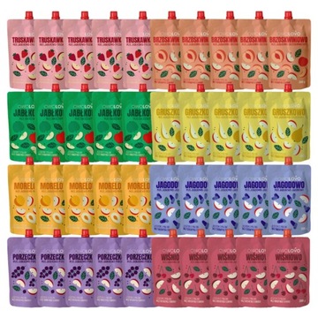 OWOLOVO SET фруктовые муссы ДЕСЕРТНАЯ закуска БЕЗ САХАРА 8 вкусов 40х200Г