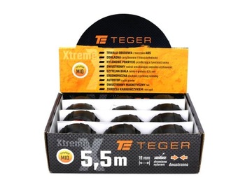 Рулетка стальная двусторонняя 5,5м 19мм TEGER