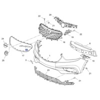 фото thumb №9, Оригинальная планка хром решётка бампера opel mokka x рестайлинг 16-19 правая перед