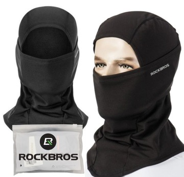 ROCKBROS Теплая велосипедная балаклава для лица, грелка для шеи, универсальный размер