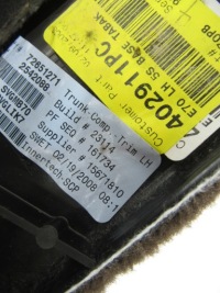 Накладка багажника корпус оббивка ліва bmw e70 x5 tabak Ціна, фото thumb