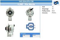 фото thumb №2, Генератор mazda 70a генератор bv psh