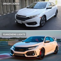 фото thumb №10, Honda civic x 2016-2021 лампа лампы перед комплект full led drl vland europa