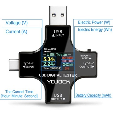 Измеритель тока USB C 2 в 1