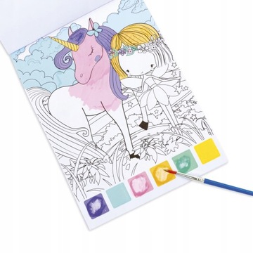 КНИГА ДЛЯ РИСОВАНИЯ KIDEA + КИСТЬ ФЕЯ 91942