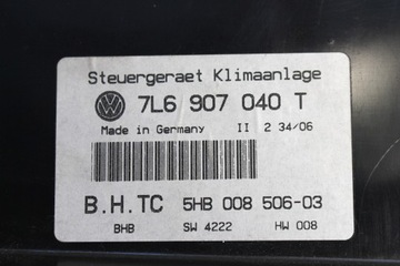 фото thumb №6, Vw touareg fl панель климат кондиционера 7l6907040t 7l6907040h 7l6907040l 7l6