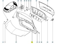 фото thumb №8, Крышка багажника багажника renault modus оригинальный номер 7751475523