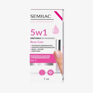 КОНДИЦИОНЕР ДЛЯ НОГТЕЙ SEMILAC 5в1 ROSE CARE 7мл
