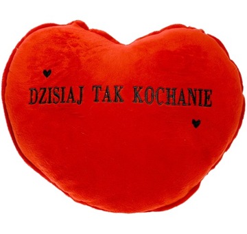 PLUSZOWE SERCE PODUSZKA DZISIAJ TAK/NIE KOCHANIE na prezent