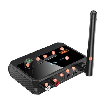 Портативный аудиоприемник 3,5 мм AUX RCA SPDIF 2 в 1