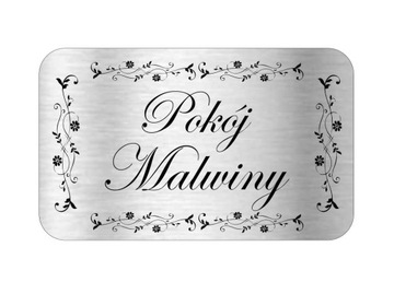 podklejona TABLICZKA NA DRZWI z imieniem dziecka