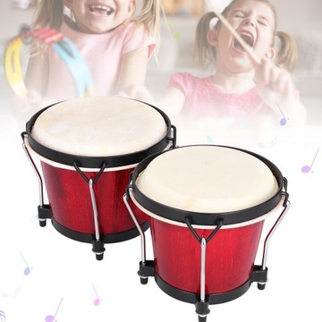 Drewniane afrykańskie bongosy bęben Djembe