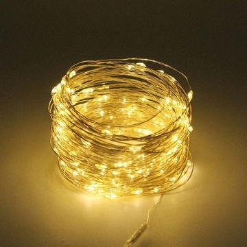 GIRLANDA СОЛНЕЧНЫЕ САДОВЫЕ ЛАМПЫ 100LED 10M ТЕПЛЫЕ