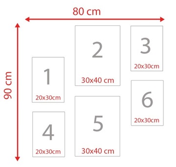 НАБОР Галерея 6 шт. Плакаты БЕЗ РАМКИ КПБА 293