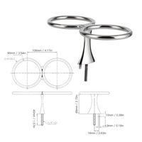фото thumb №14, Двойной кольцо ze нержавеющая сталь нержавеющей 316 кронштейн na кружка кронштейн na