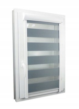 ROLETA DZIEŃ NOC W KASECIE Z PROWADNICAMI 134x130