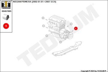 ВСТАВКА ЗАДНЕЙ ПОДУШКИ ДВИГАТЕЛЯ NISSAN PRIMERA