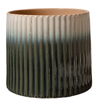 Osłonka Doniczka Ceramiczna Vintage 17,5x15 cm niebieska
