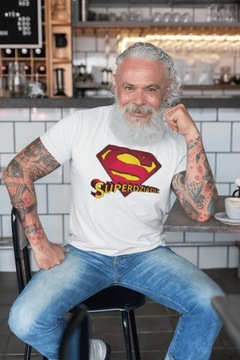 Белая мужская футболка/футболка - Super Grandpa