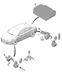 фото thumb №6, Датчик высоты подвеска перед citroen c5 08-