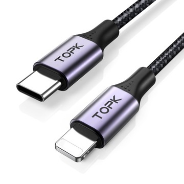 USB Type C — кабель Apple Lightning iPhone 20 Вт, 1 м