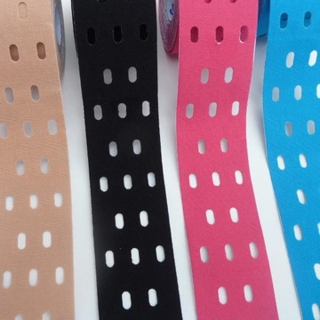 Кинезиологический тейп CureTape PUNCH ЛИМФАТИЧЕСКИЙ тейп с отверстиями БЕЖЕВЫЙ