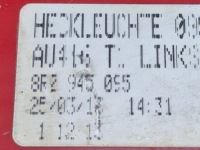 Audi q5 sq5 08- лампа ліва бампера заднього 8r0945095 Зі Шроту, фото thumb