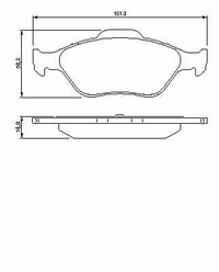 фото thumb №13, Тормозные колодки тормозные ford перед fusion 02- bosch